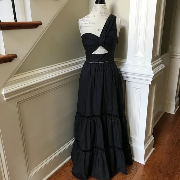 A.L.C. Black Cut-Out Maxi Dress - Picture 4 of 13